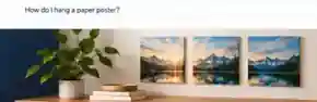 A welcoming living room decorated with a three-piece PicPanels gallery