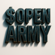 Open Army Metal Text Poster
