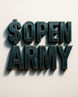 Open Army Metal Text Poster
