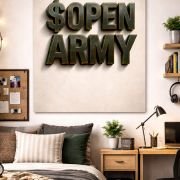 $open army poster in dorm