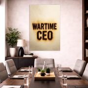 wartime ceo poster in conference room