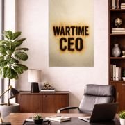 wartime ceo poster in office