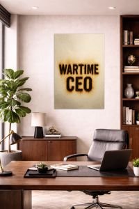 wartime ceo poster in office