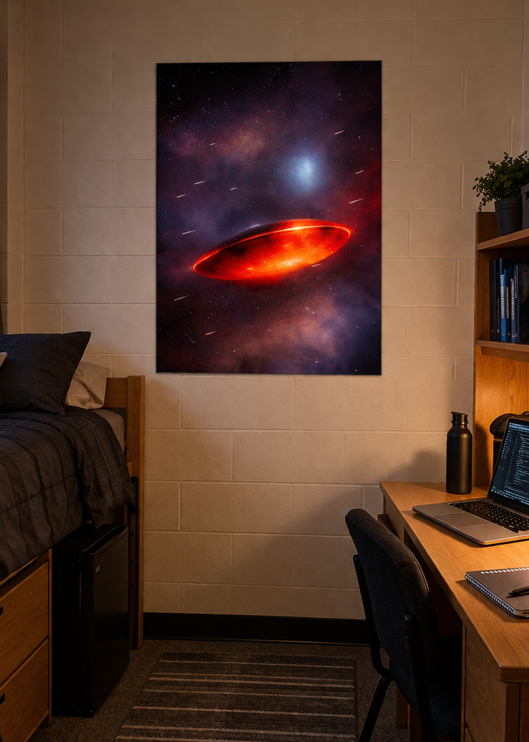 Red Hot Alien Craft Poster