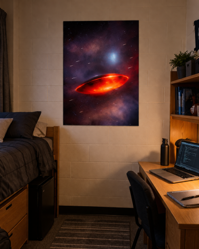 Red Hot Alien Craft Poster