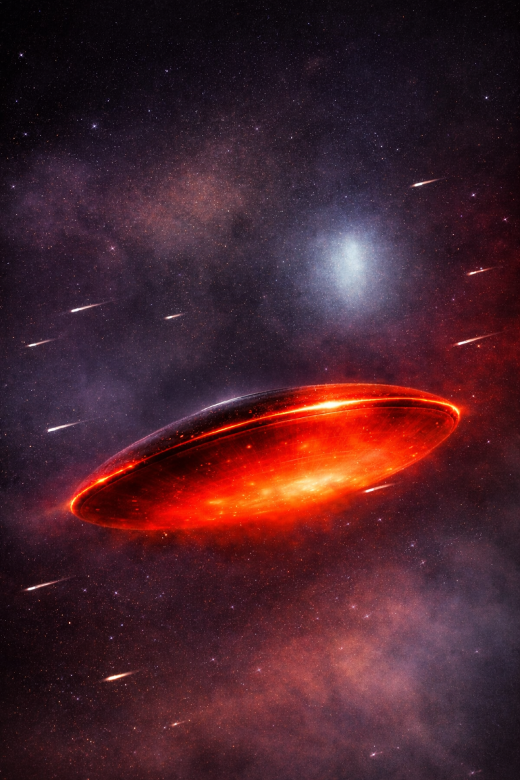 Red Hot Alien Craft Poster