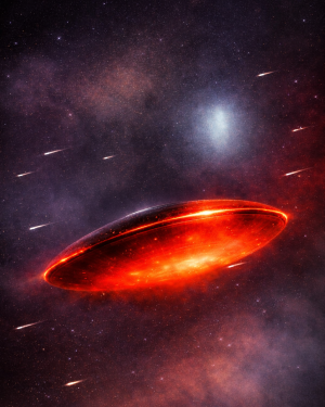 Red Hot Alien Craft Poster